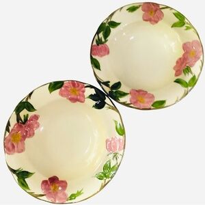Vintage Franciscan Desert Rose 8 1/2” Soup/ Salad Bowl England Set Of 2